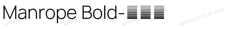 Manrope Bold字体转换